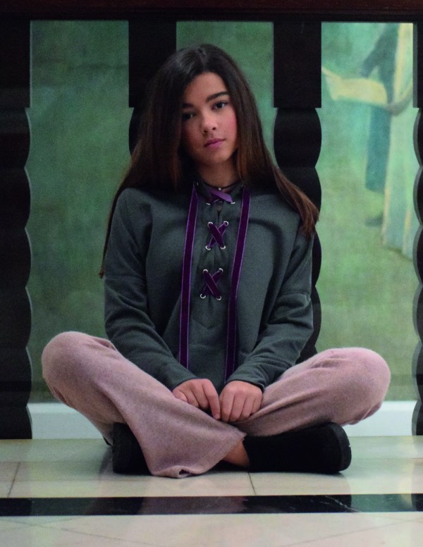 Pantalón campana liso rosa