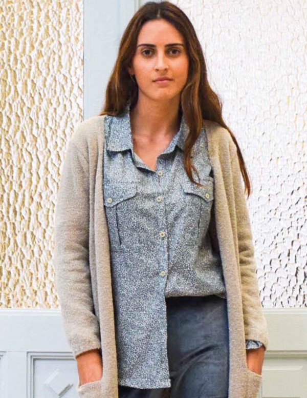 Blusa bolsillos liberty azul