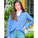 Blusa country azul