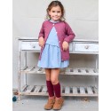 Vestido country flores azul