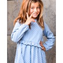 Vestido country flores azul