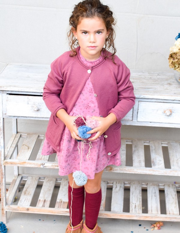 Vestido country flores rosa