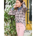 Pantalón campana pana rosa