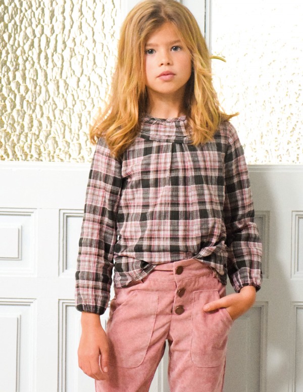 Pantalón campana pana rosa