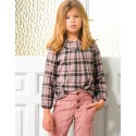 Pantalón campana pana rosa