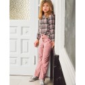 Pantalón campana pana rosa