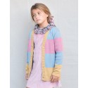 Chaqueta tricolor junior gris rosa camel