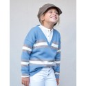 Jersey pico azul/camel