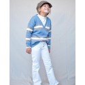 Jersey pico azul/camel