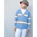 Jersey pico azul/camel