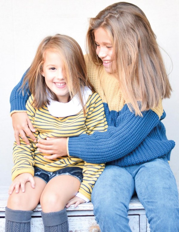 Jersey bicolor azul/camel 2