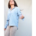 Pantalón campana pana beige