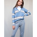 Pantalón gris lurex