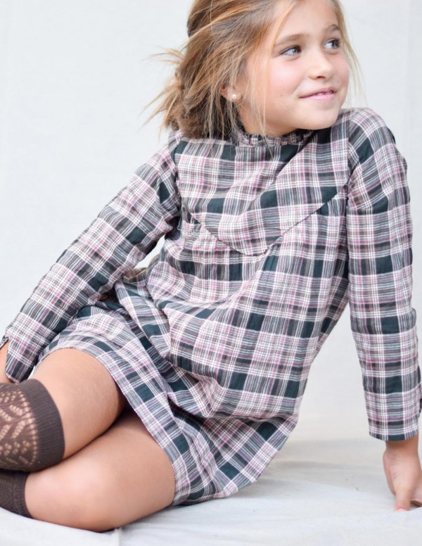 Vestido tartan rosa 2