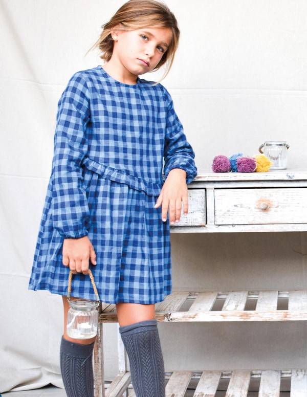 Vestido country azul