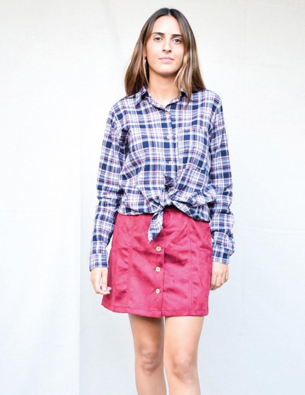 Blusa tartan azul