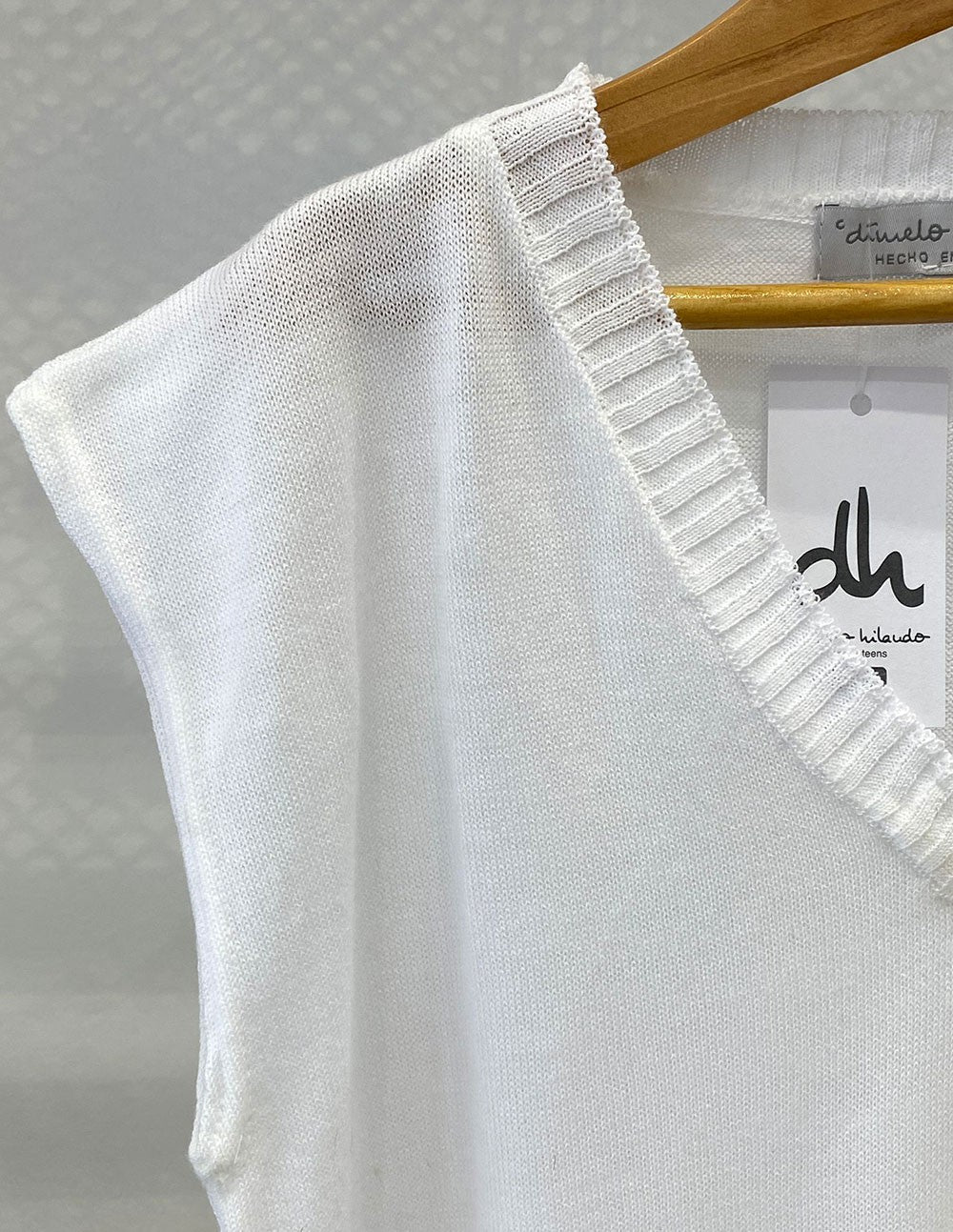 Chaleco sin mangas blanco