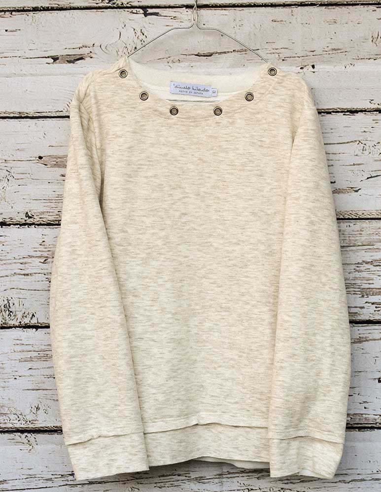 Sudadera teen caja  gris/blanco casual