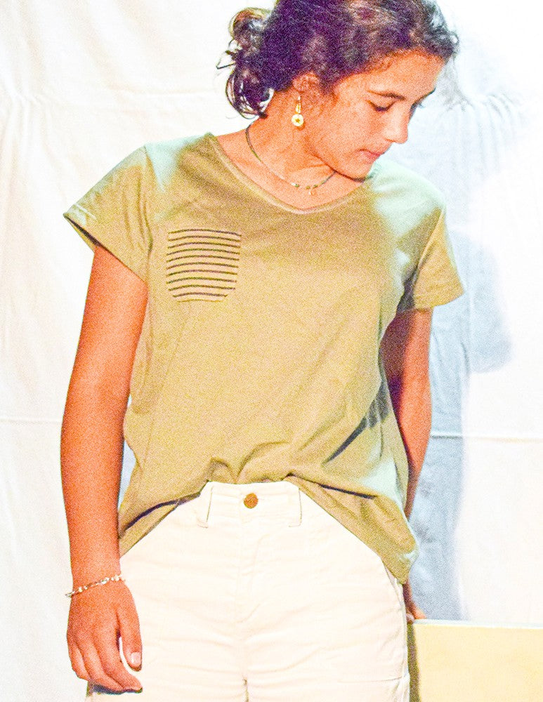 Camiseta safari lisa militar