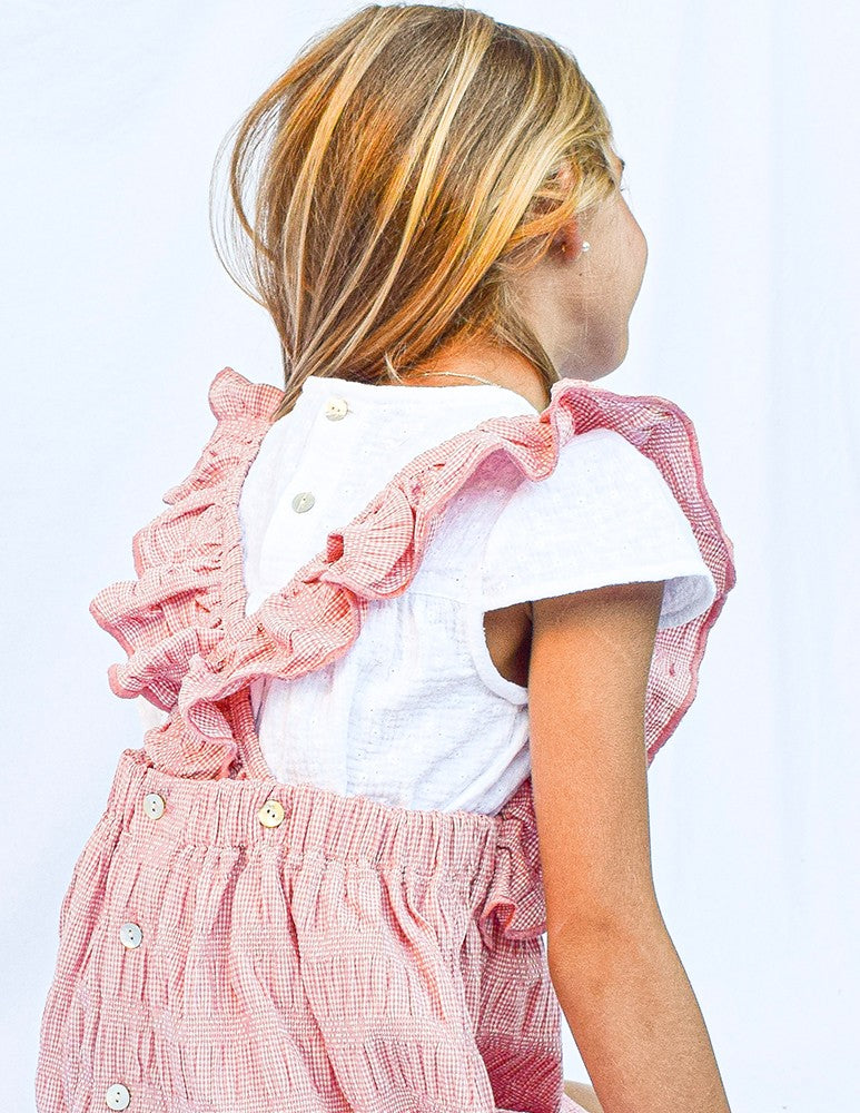 Blusa junior canesu white boble bordado