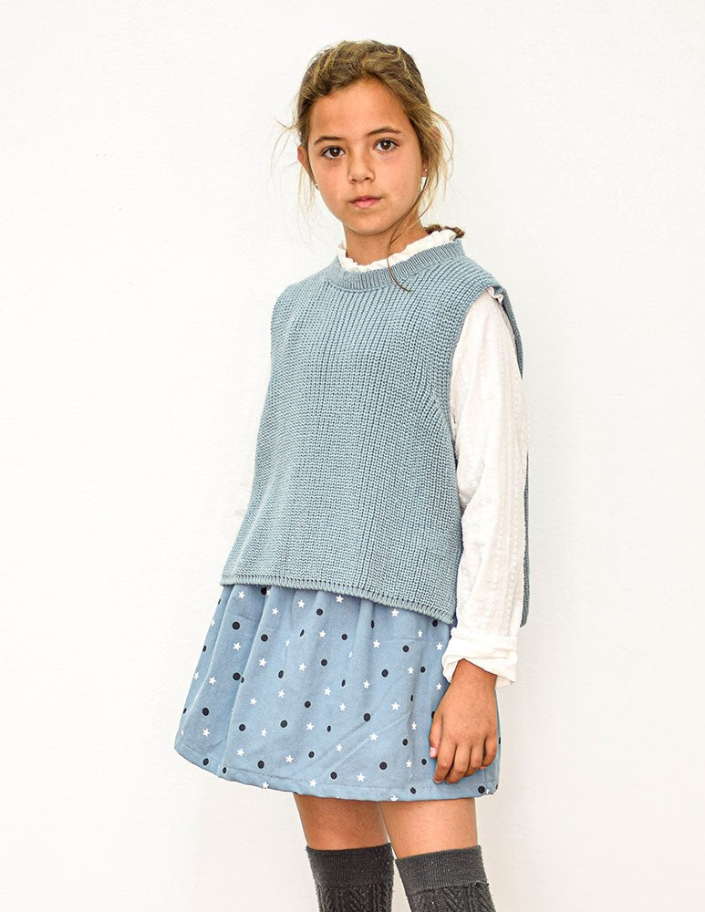 Falda estrellas azul