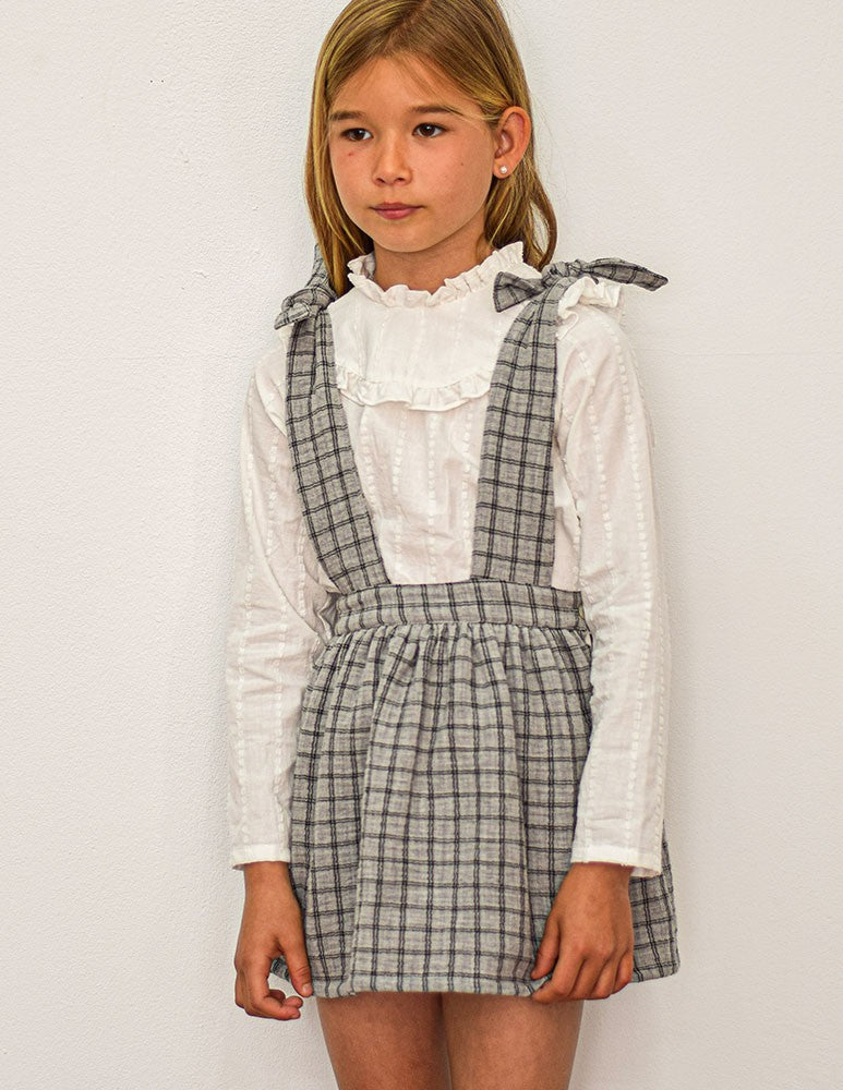 Falda cuadros gris