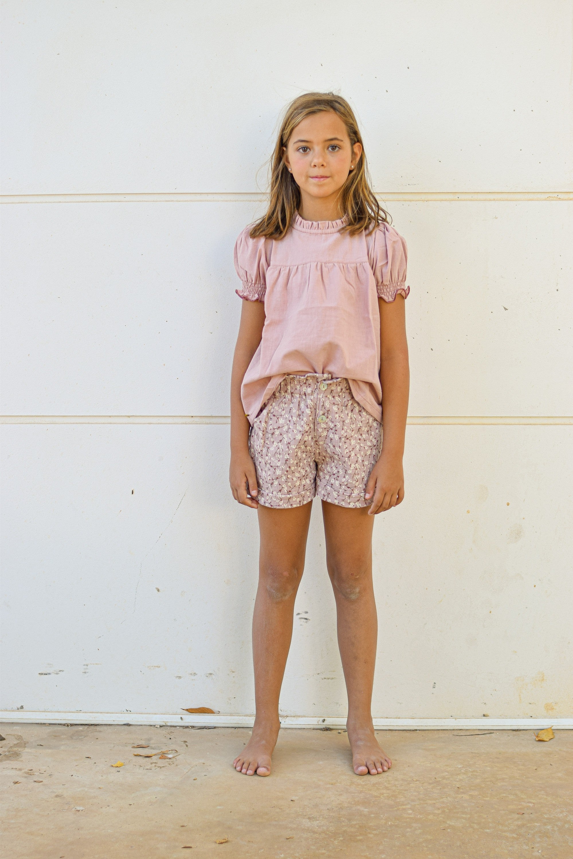 Pink chiffon shorts