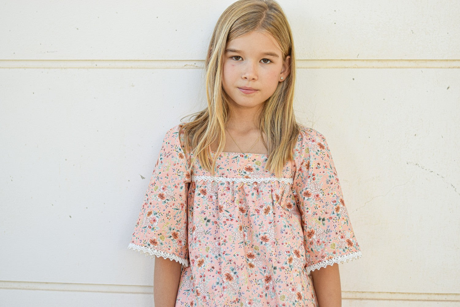 Vestido flores melocoton