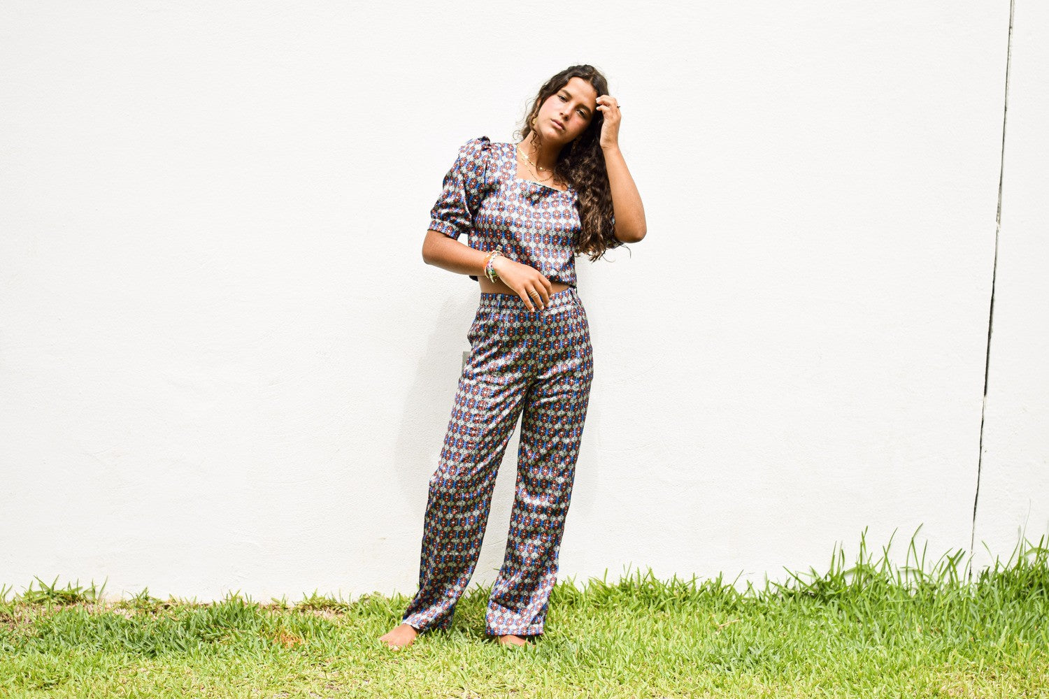 Blue safari trousers