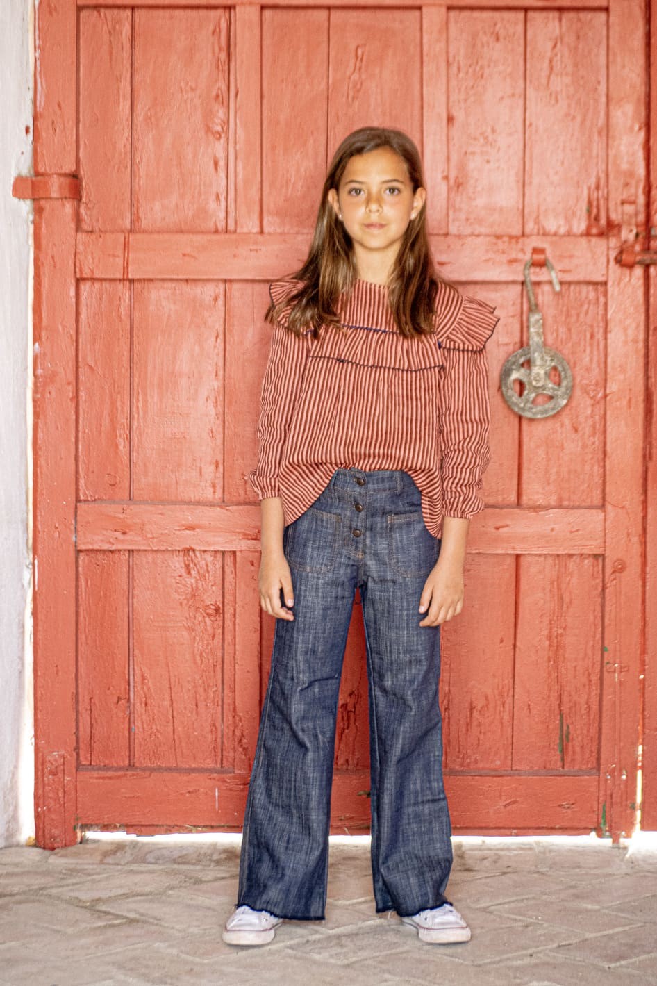 Blusa Mil Rayas Niñas Fluor