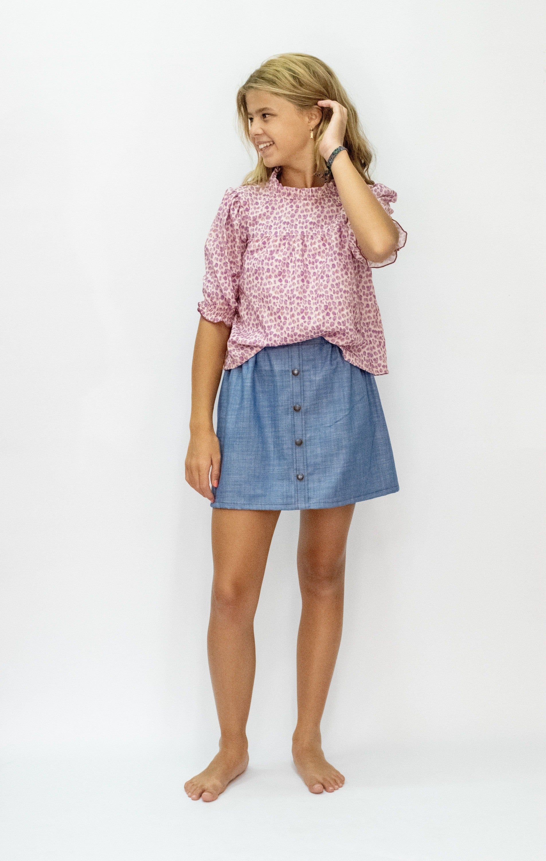 BLUSA PRINT NIÑAS ROSA