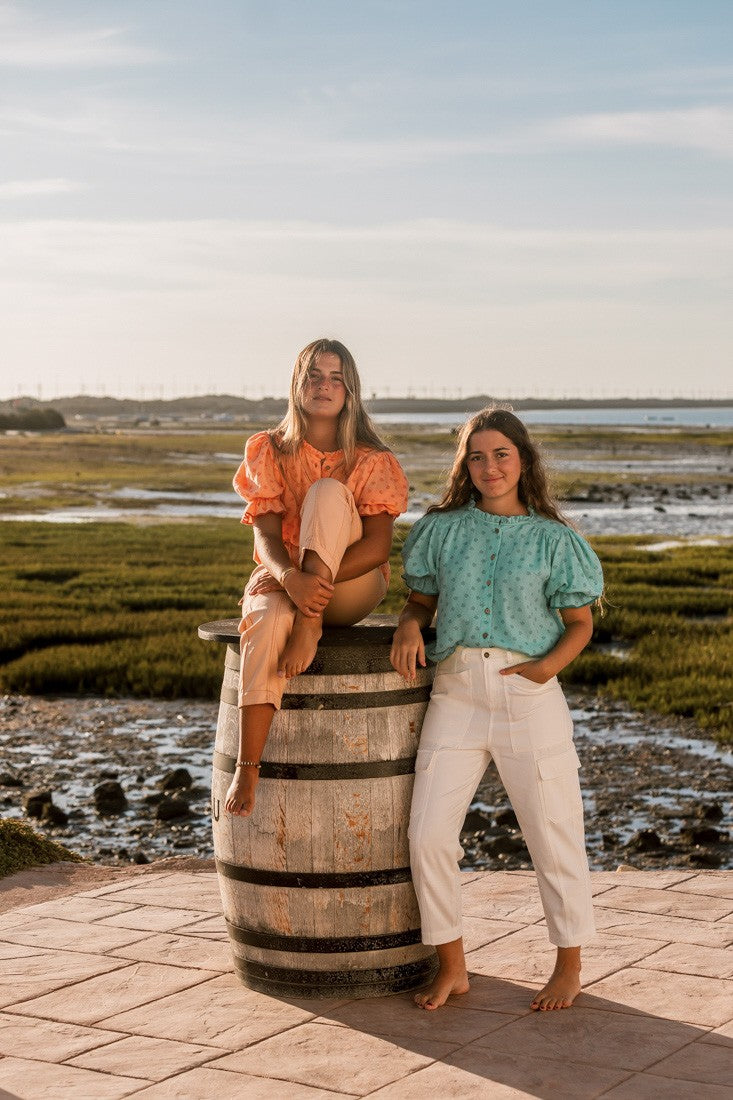 PANTALON JEAN CARGO BLANCO