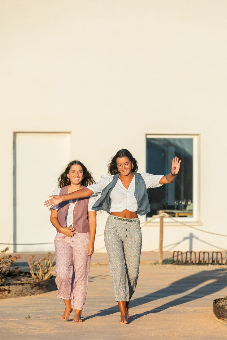 PANTALON ZIGZAG AZUL