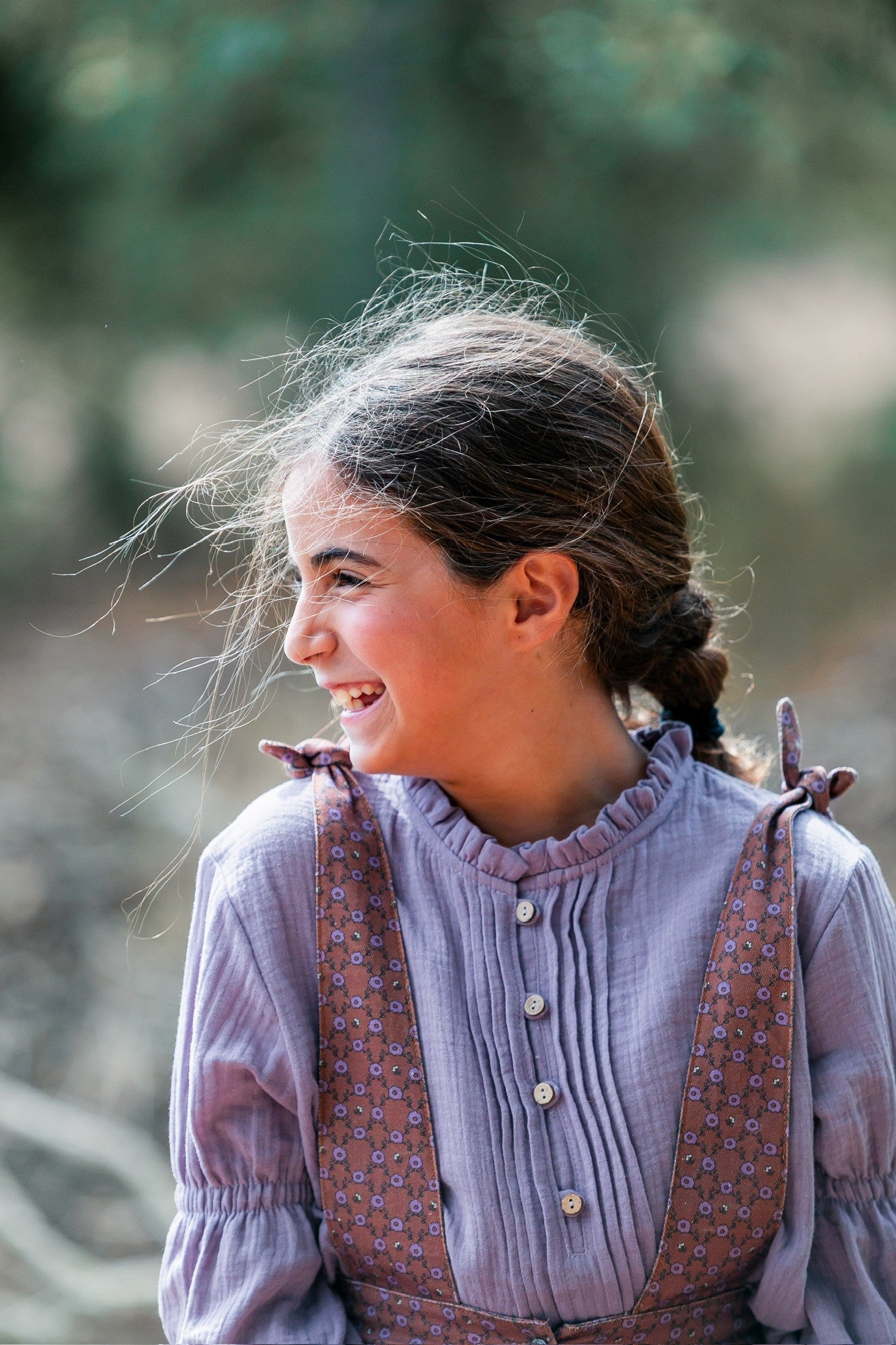 Blusa Jaretas morada Niña/Teen