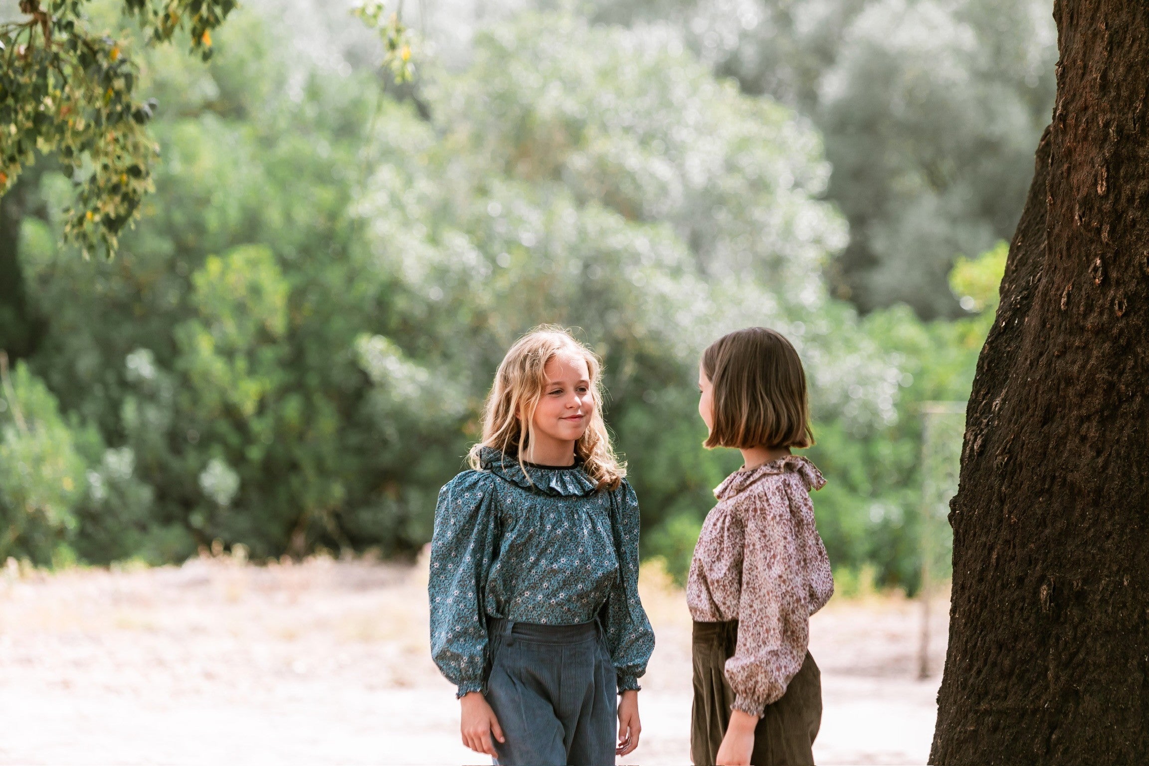 Blusa Volante María color petróleo Niña/Teen