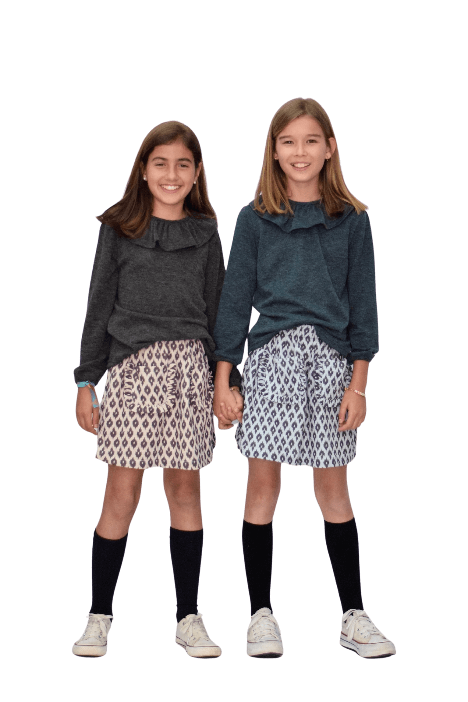 Jersey Volantón Twin gris Niña/Teen