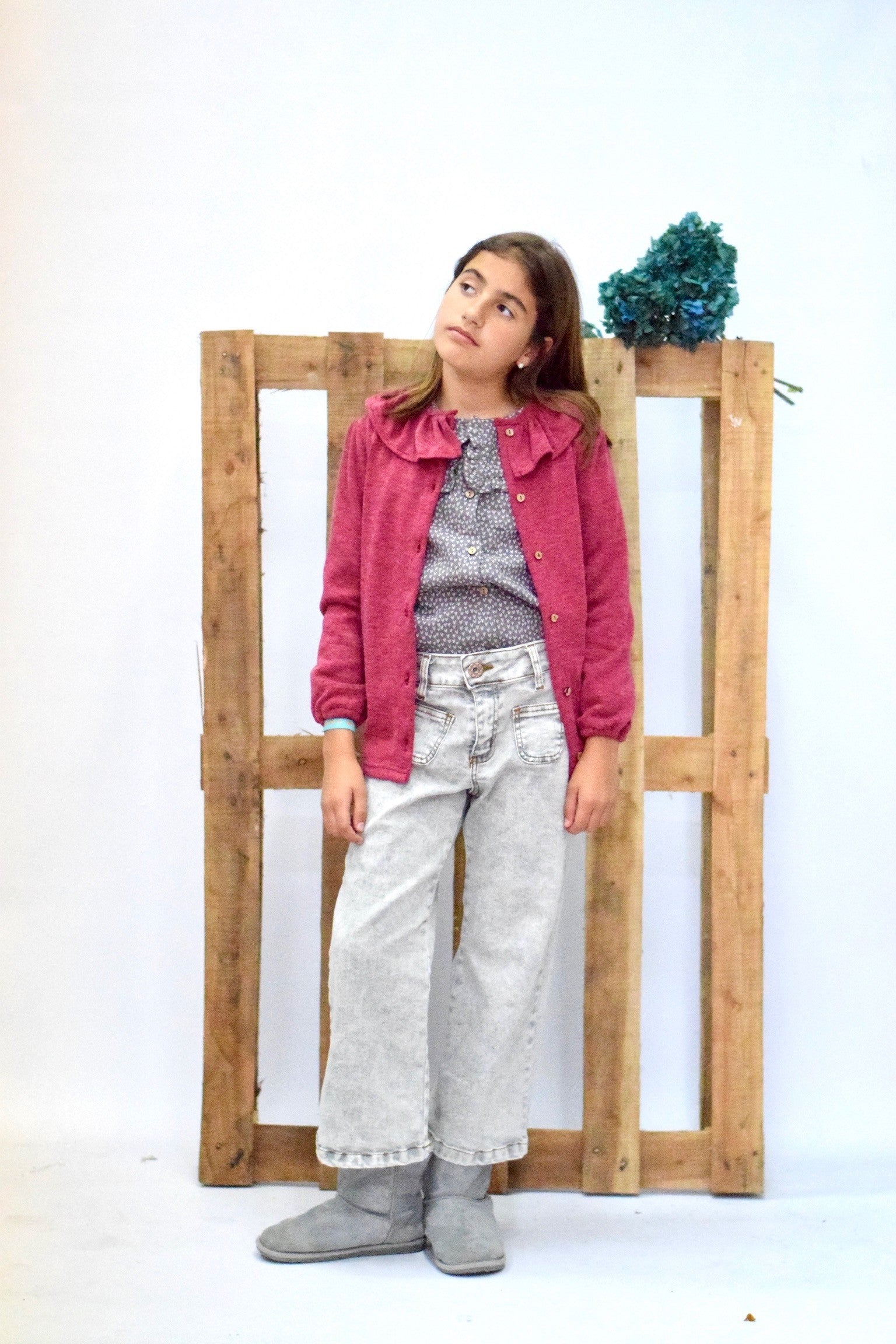 Vaquero Desgastado gris Niña/Teen