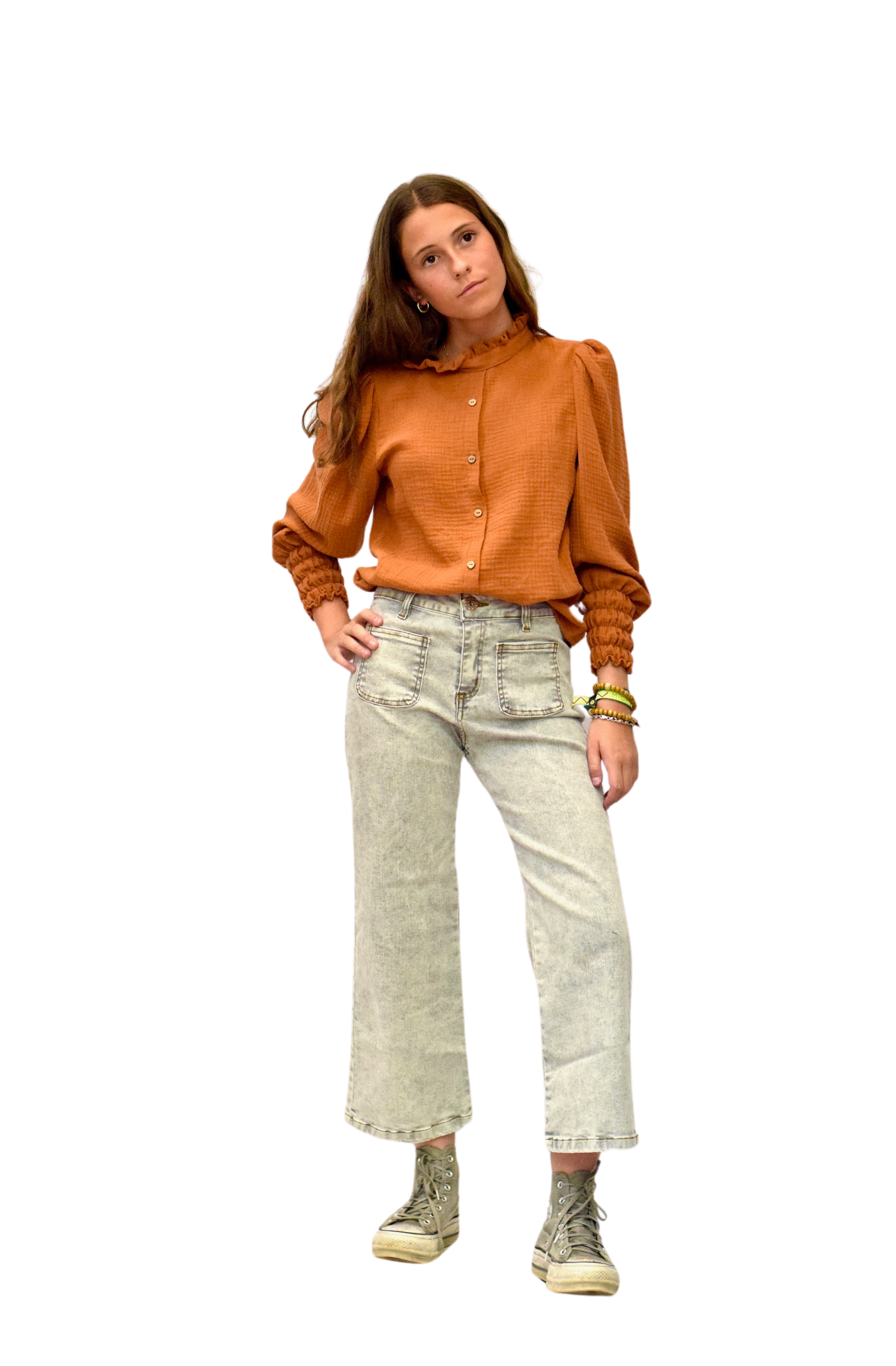 Vaquero Desgastado gris Chica/Mujer
