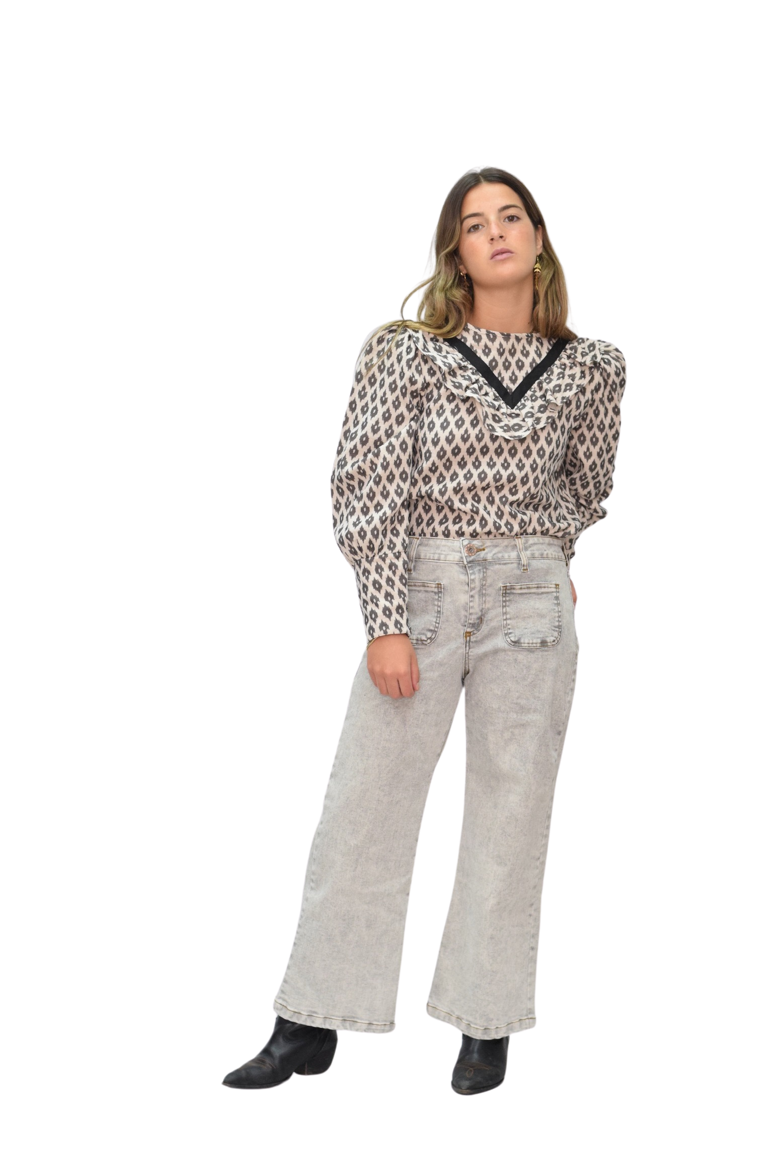 Vaquero Desgastado gris Chica/Mujer