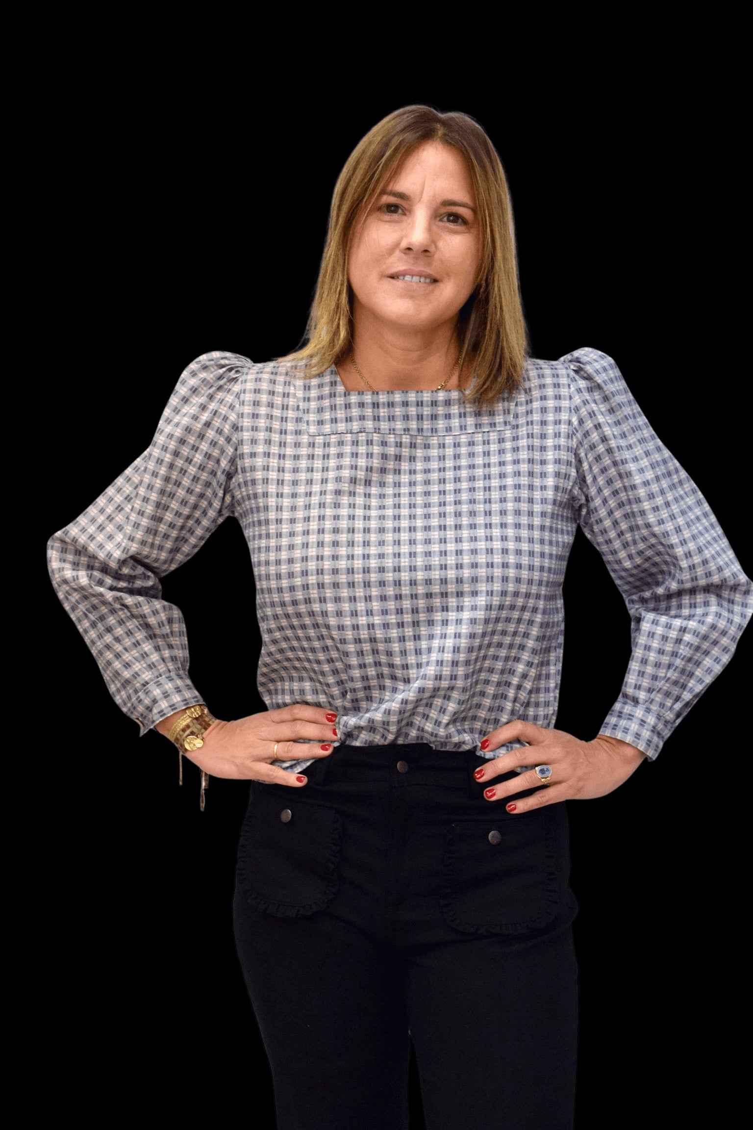 Blusa Geo color gris Chica/Mujer