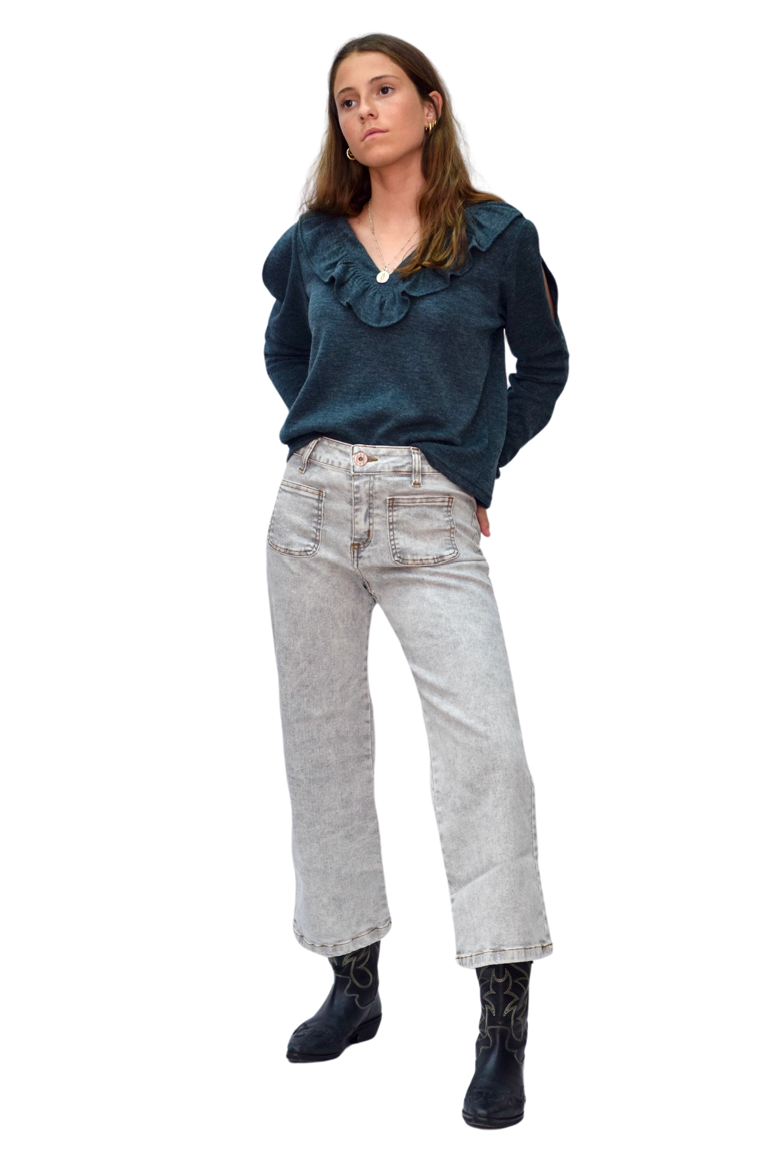 Jersey Pico verde Chica/Mujer