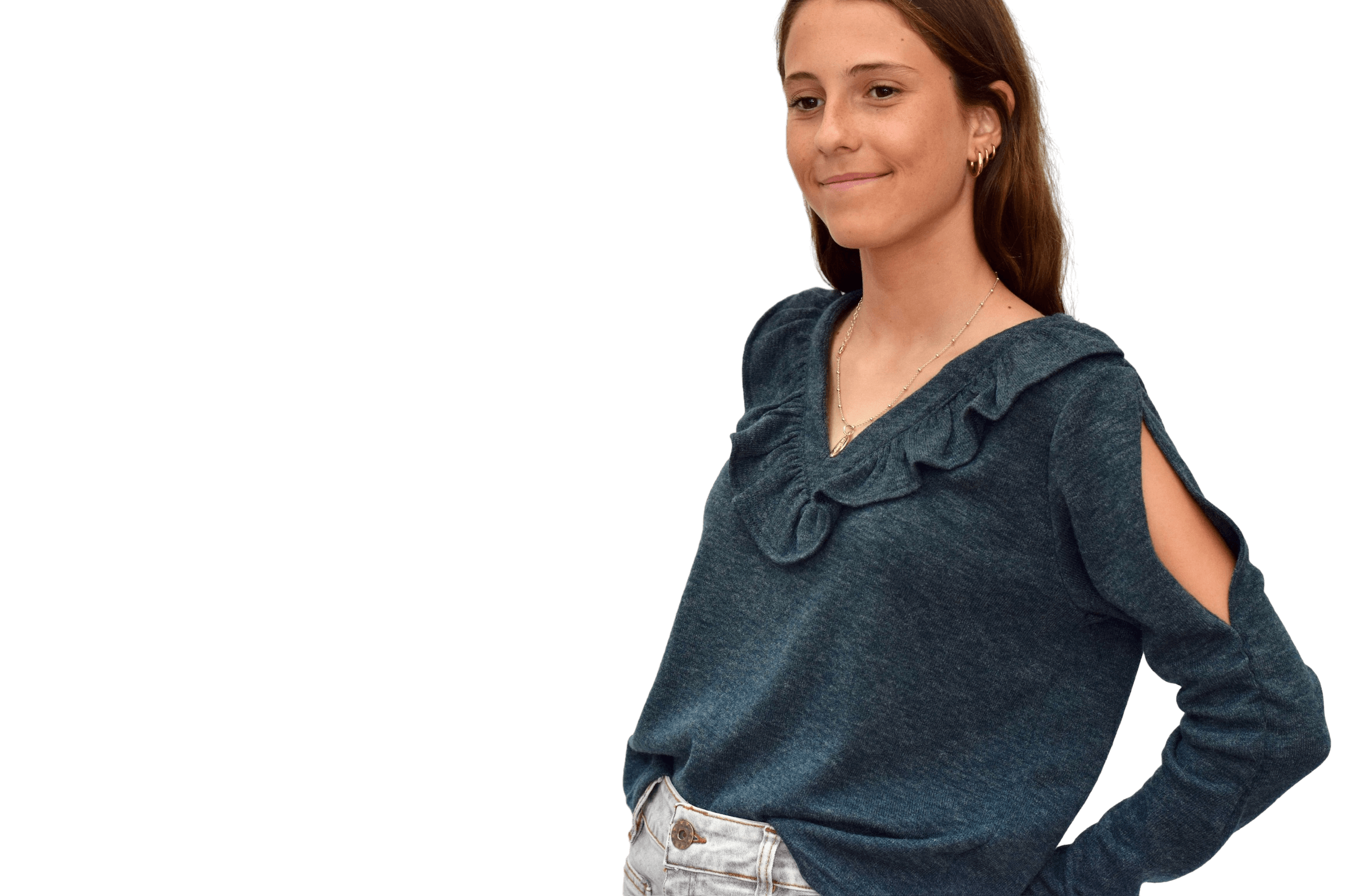 Jersey Pico verde Chica/Mujer