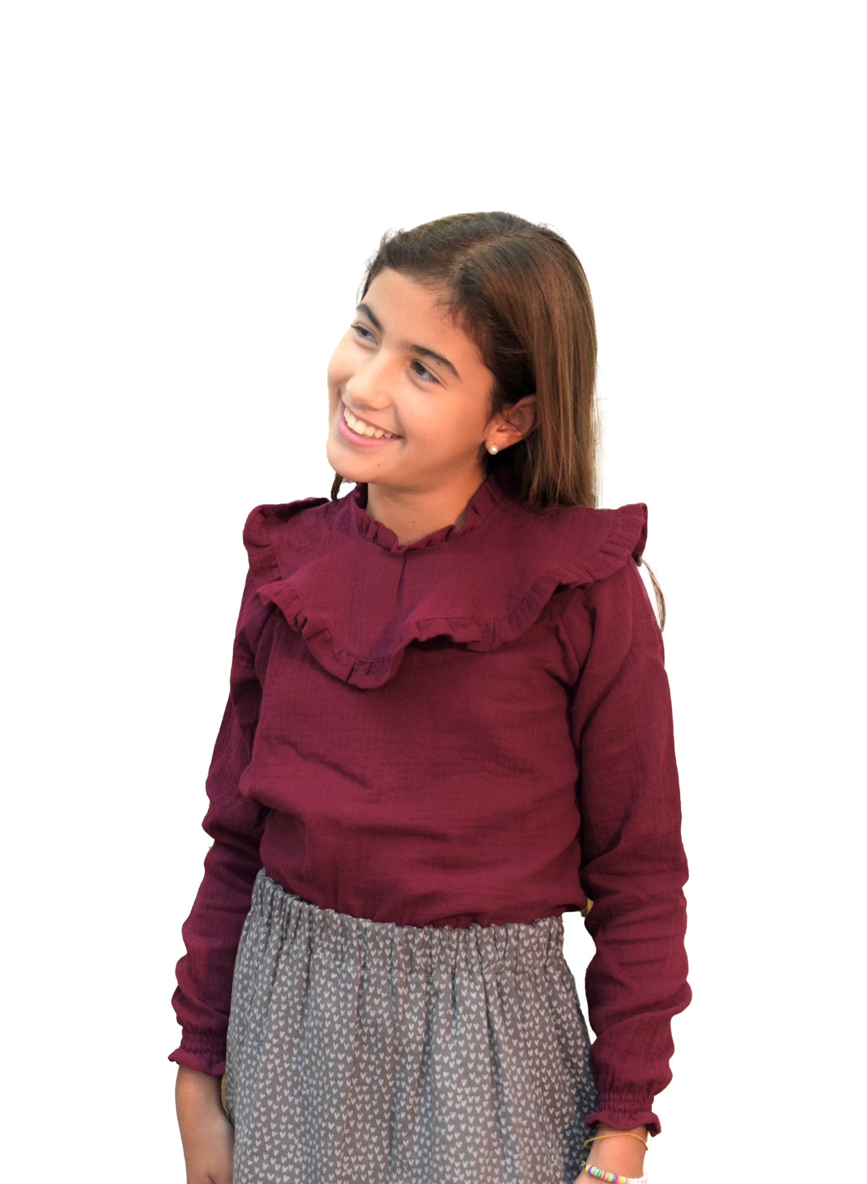 Blusa Nivot Liso grana Niña/Teen