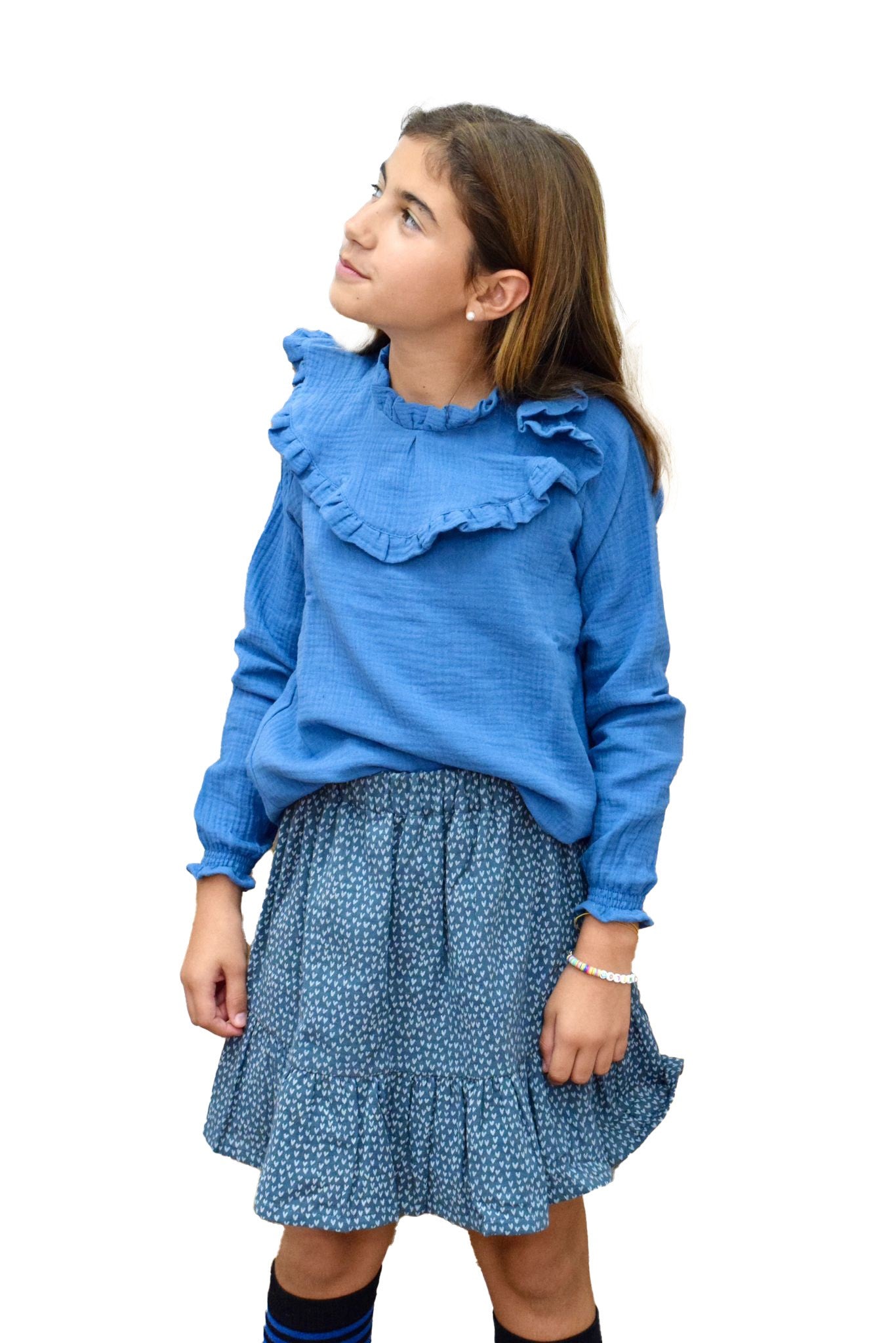 Blusa Nivot Liso azul Niña/Teen