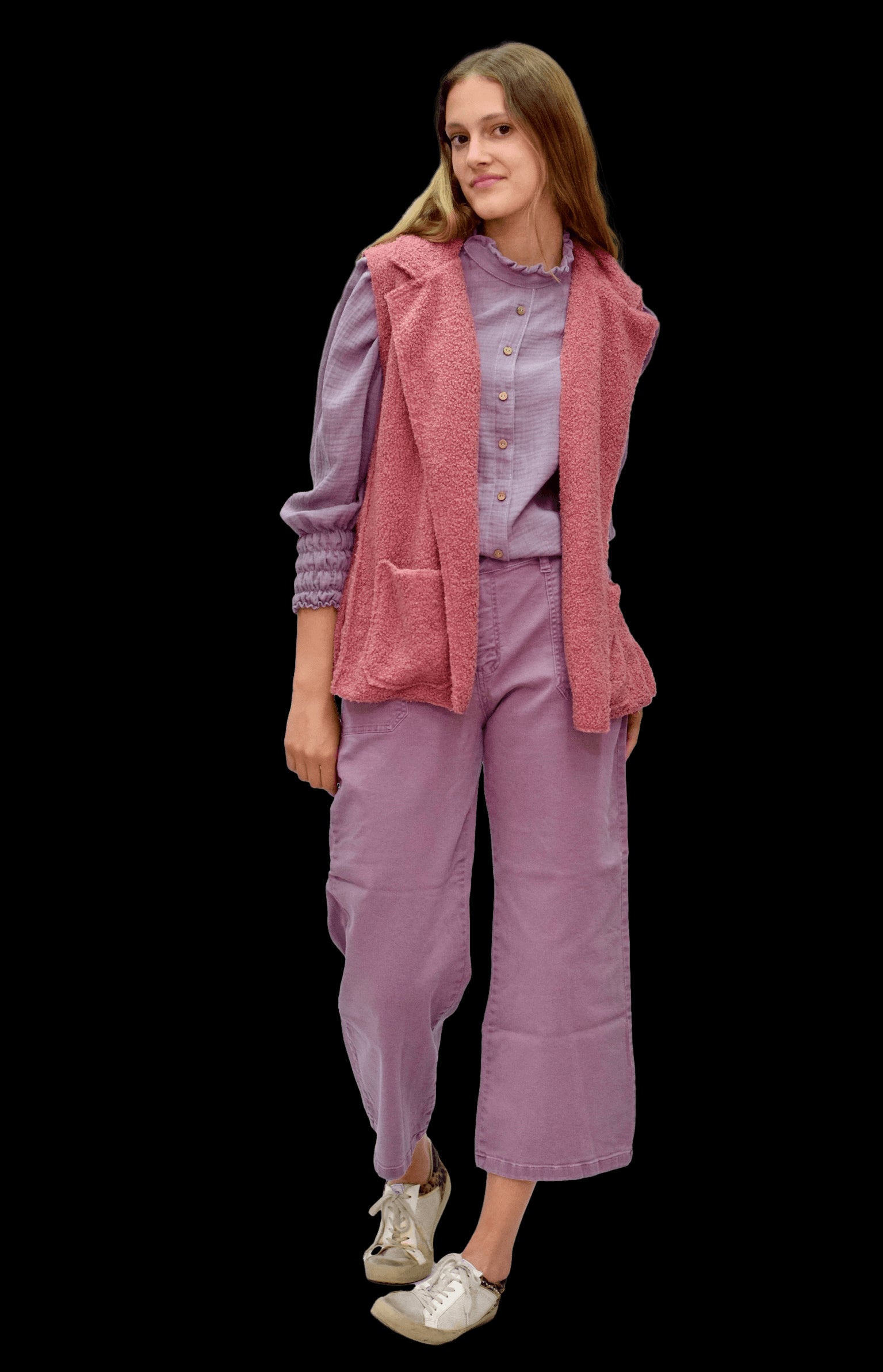 Chaleco Borreguito color nude Chica