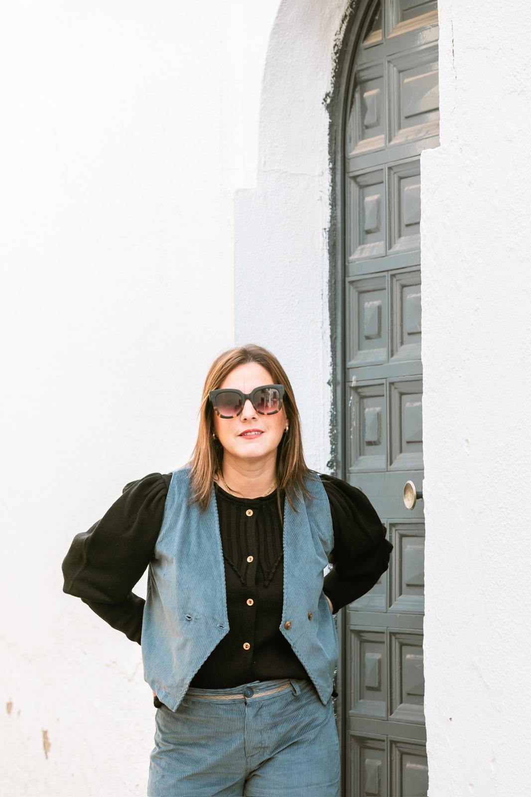 Chaleco Pana Mujer color Petróleo