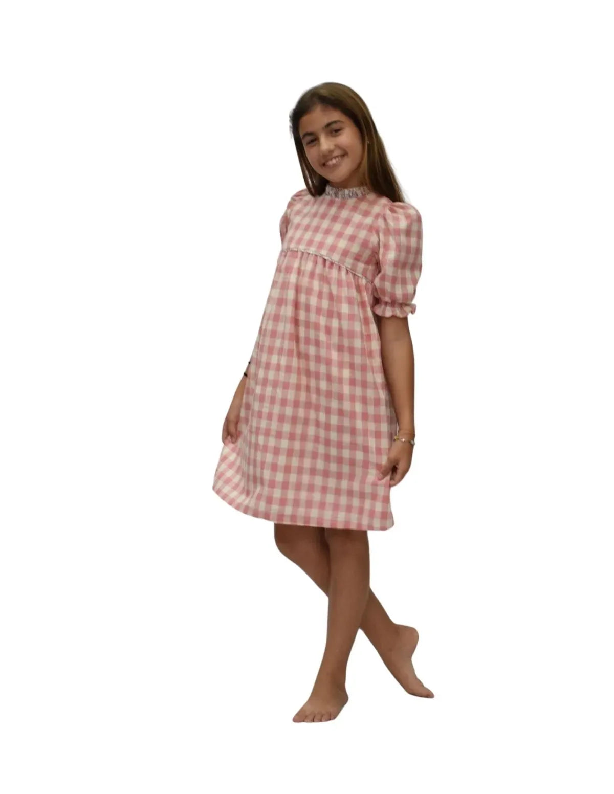VESTIDO VICHY ROSA