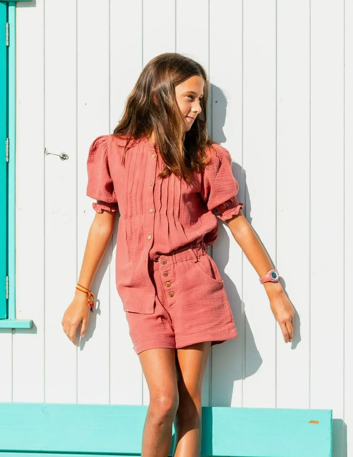 SHORT GASA ROSA