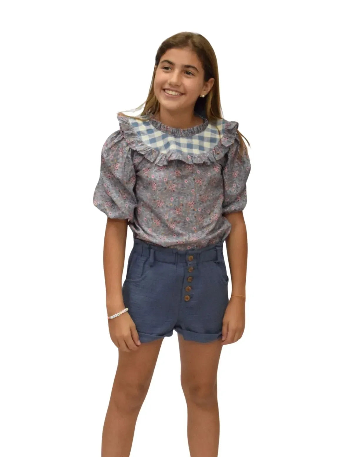 SHORT GASA AZUL