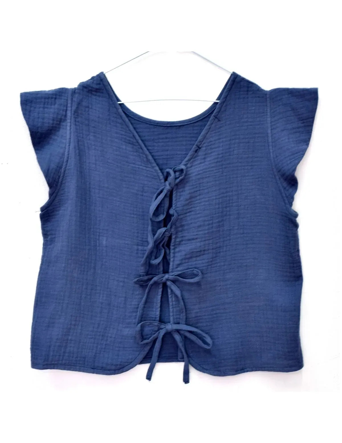 TOP GASA LAZOS AZUL